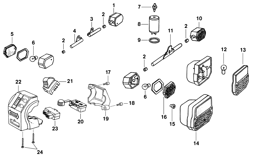 Smerovky, zadné svetlo