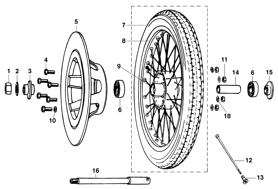 Predné koleso, kotúčová brzda