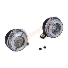 Blinker predný MZ TS ETZ Simson S51 S50 s homologáciou E, 2 ks, biela farba