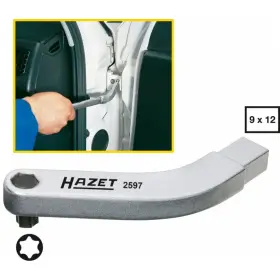 Nástrčný kľúč pre dverné závesy, zahnutý držiak bitov 2597 Hazet - HA017379
