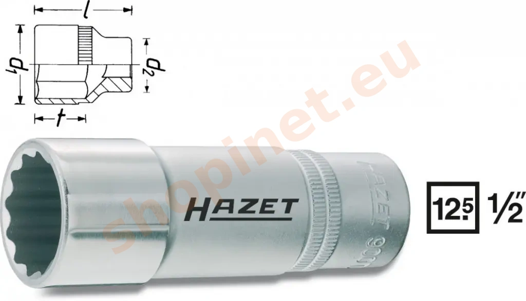 Nástrčkový kľúč s dvojitým 6-hr. 900TZ-27 Hazet - HA045419