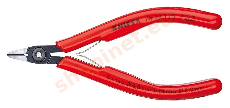 Bočné štiepacie kliešte pre elektroniku brunýrované 125 mm - 7552125