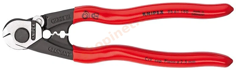 Nožnice na drôty drôtené laná kované potiahnuté plastom 190 mm - 9561190