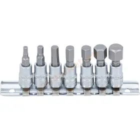 Sada nástrčných hlavíc HEX 1/4", 7 ks, 4 - 12 mm, BGS - B2161