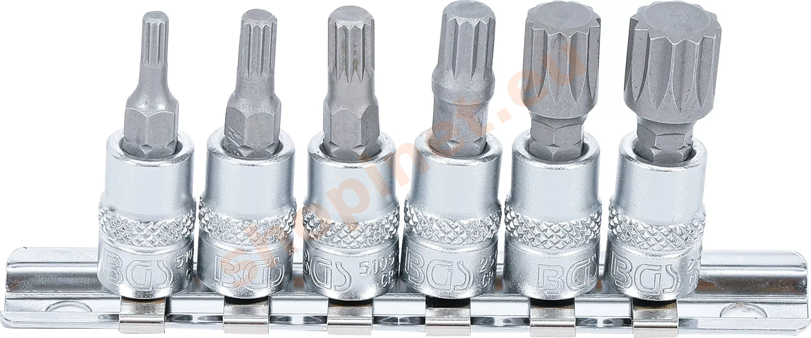 Sada hlavíc s bitmi XZN, 1/4", M4 - M12,  6 ks - B2162