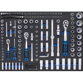 Gola sada v penovej výplni, 1/2", 3/8", 1/4", 192 ks - B4036