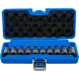 Sada nástrčných hlavíc s bitmi TORX 1/2", T20 - T70, 10 ks, BGS - B5097