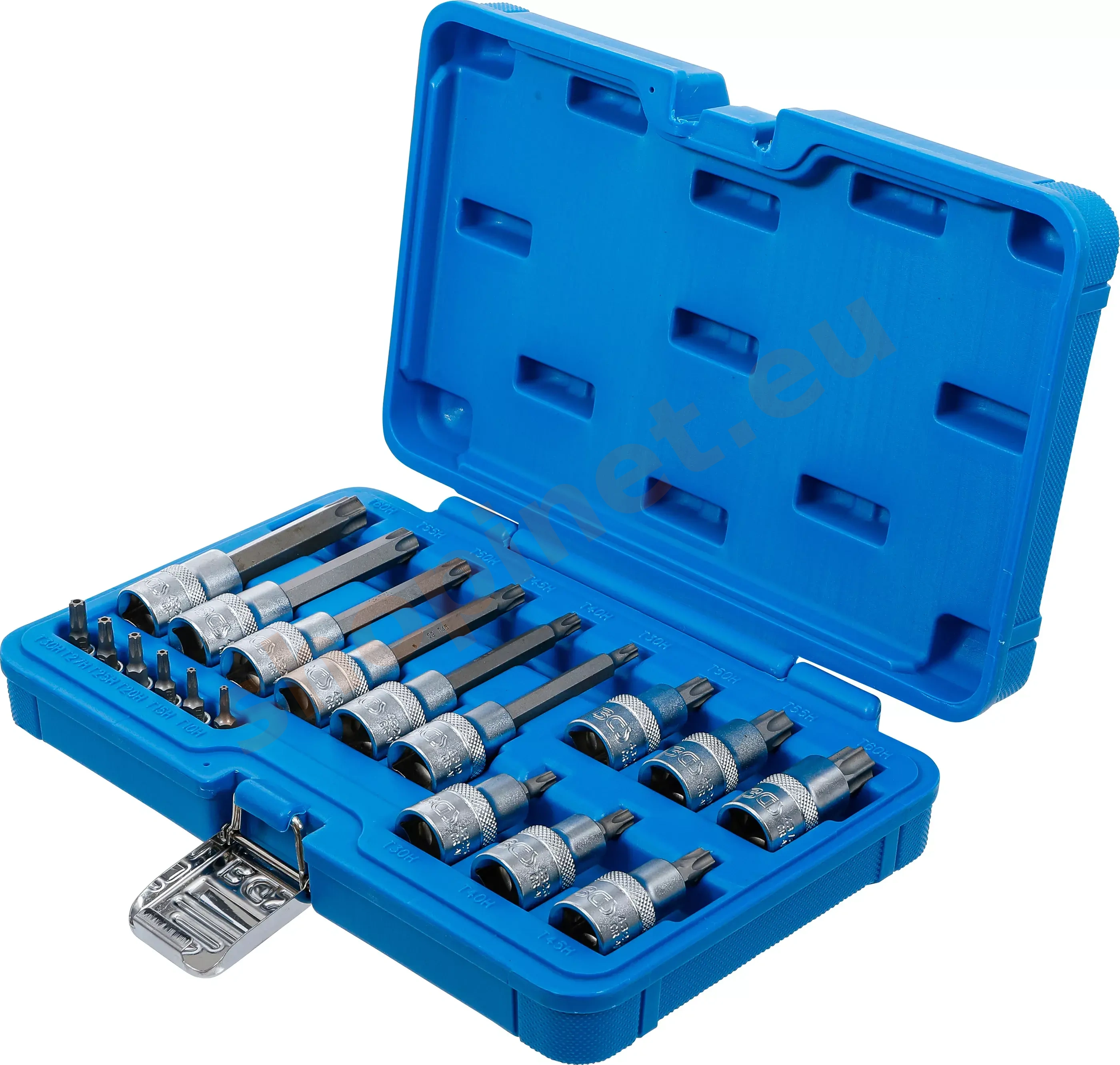 Sada nástrčných kľúčov, Torx, 1/4", 1/2", T10H - T60H, 18 ks - B5174