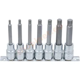 Sada nástrčných hlavíc s bitmi 1/2", 7 ks, M5-M14, predĺžené - B5175
