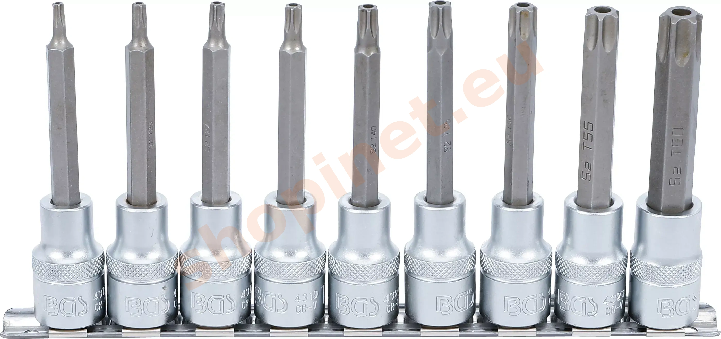 Sada hlavíc s bitmi TORX s otvorom 1/2", 9 ks - B5178