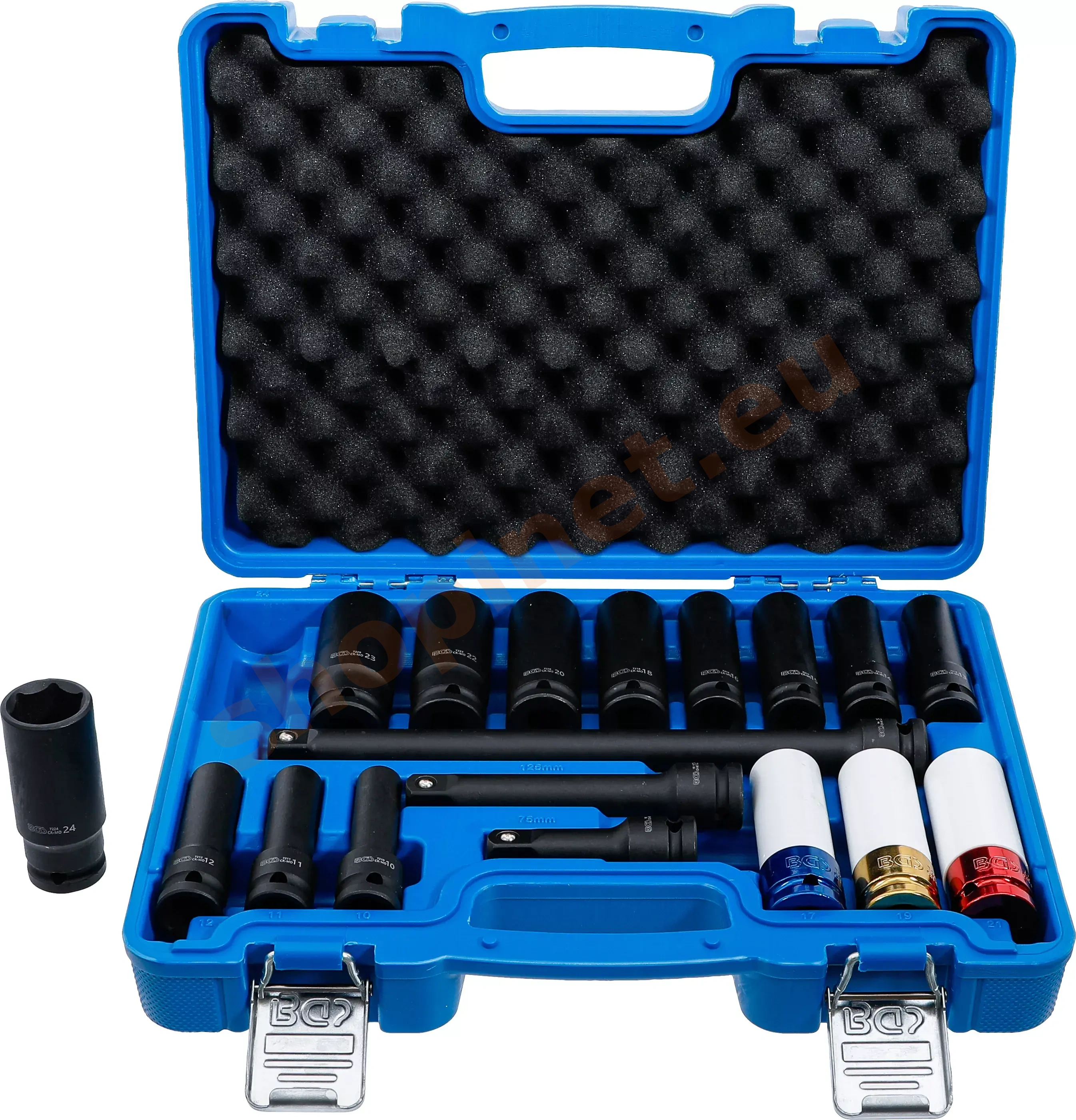 Sada silových nástrčných kľúčov, šesťhran 1/2 ", 10 - 24 mm, 18 ks - B5202