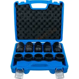 Sada rázových nástrčných kľúčov 1/2", 10 ks, 12-hranné, BGS - B5330