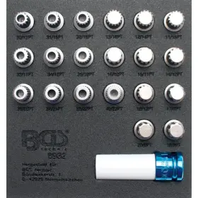 Sada kľúčov na bezpečnostné skrutky kolies v penovej výplni, BMW, 21 ks - B8932