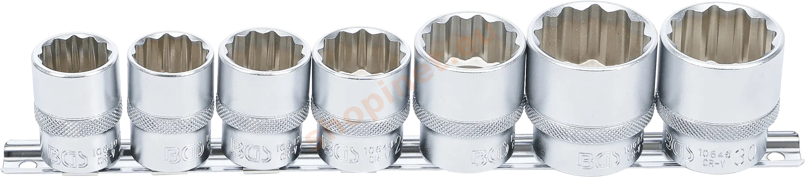 Sada nástrčných kľúčov 1/2", 12-hranný, 20 - 32 mm, 7 ks, BGS - B9109