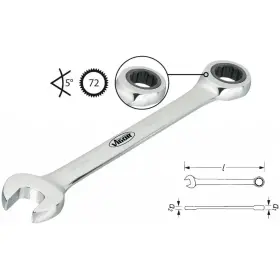 Račňový očkoplochý kľúč SW 12 mm, dlhé prevedenie VIGOR - V1022