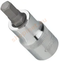 Nástrčná hlavice, pohon vnitřní čtyřhran 12,5 = 1/2”, pro šrouby s vnitřním šestihranem SW 12 mm, délka: 55 mm - V2106