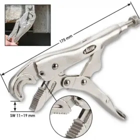 Čeľusťové škrípacie kliešte (11-19 mm), 175 mm dlhé - V3738