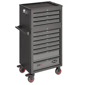 Dielenský vozík s nadstavbovým kufrom a náradím 344 dielov, 10 zásuviek, VIGOR 1000 - V4561