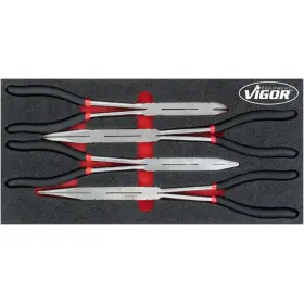 Sada klieští s dvojitým kĺbom v penovej výplni, 4 ks, VIGOR - V4995