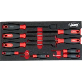 Háky a vypichováky ve výplni do dílenského vozíku, 9 ks VIGOR - V5070