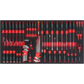 Sada šroubováků 60 dílů ve výplni do dílenských vozíků - V5170