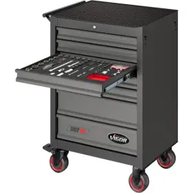 Dielenský vozík s náradím 164 ks, VIGOR 500N, 7 zásuviek - V2379N