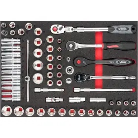 Gola sada v penovej výplni, 1/2", 65 ks, VIGOR - V6822