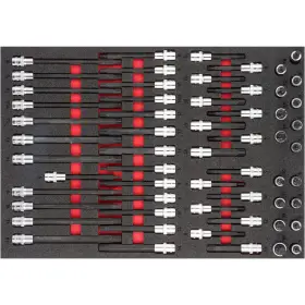 Nástrčné hlavice s bitmi v penovej výplni, XZN, RIBE, 1/2", 58 ks, VIGOR - V6810