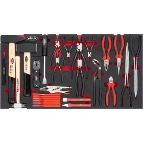 Sada klieští, kladív a dlát v penovej výplni, 29 ks, VIGOR - V5638N