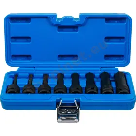 Sada vonkajších rázových nástrčných kľúčov HEX, 1/2 ", 5-19 mm, 8 ks - B5481