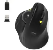 PORT DESIGNS Ergonomická myš USB-A/C BLACK