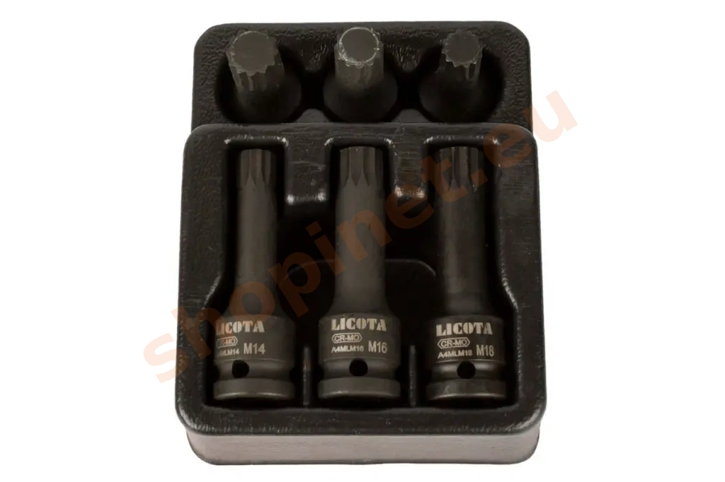 Sada vonkajších nástrčných kľúčov XZN 1/2", krátke a dlhé M14, M16, M18, sada 6 ks - LIATF5214