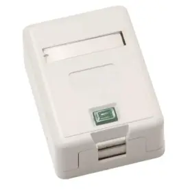 Zásuvka CAT5E UTP 1 x RJ45 na omietku biela