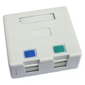 Zásuvka CAT5E UTP 2 x RJ45 na omietku biela