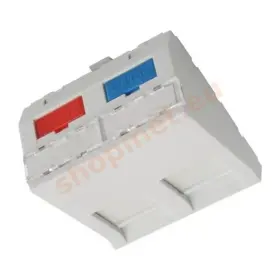 Modul Solarix modulárný pro 2 keystony 45x45 mm, uhlový, biely