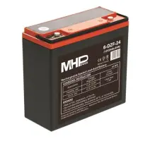 Batéria MHPower 6-DZF-24 Trakčná gélová, 12V/24Ah, Terminál D2 - M5, Deep Cycle