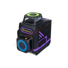 Nivelačný prístroj Ermenrich LV60 PRO až 30m, zelený laser, 12 čiar, fialový
