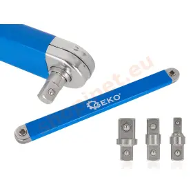Predlžovací račňový nadstavec 390 mm s adaptérmi 1/2", 1/4", 3/8"