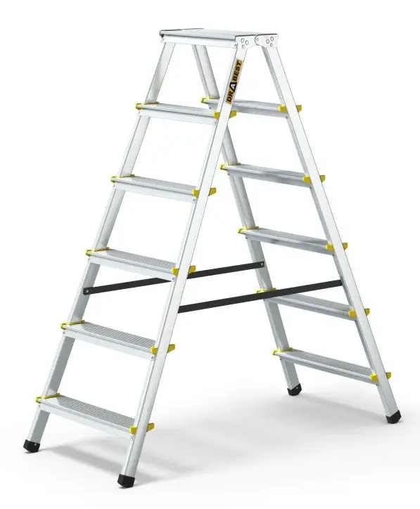 Hliníkový rebrík obojstranný, 2x6 stupňov, 2,83 m, max. záťaž 150 kg