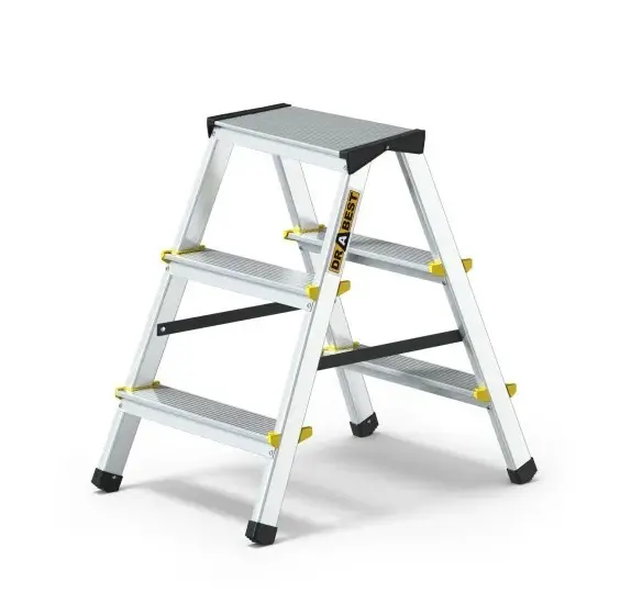 Hliníkové schodíky obojstranné, 2x3 stupne, 2,2 m, max. záťaž 150 kg