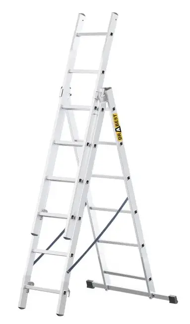 Hliníkový trojdielny rebrík, 3x6 stupňov, 2,97 m, max. záťaž 150 kg