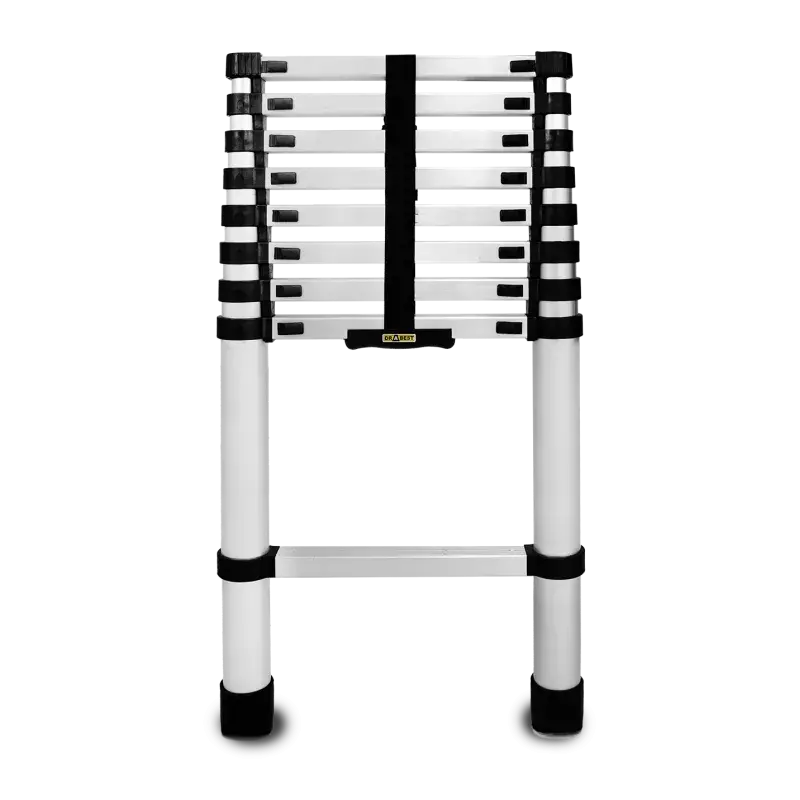 Hliníkový teleskopický rebrík, 9 stupňov, 2,6 m, max. záťaž 125 kg