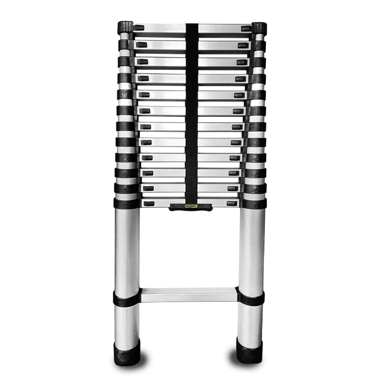 Hliníkový teleskopický rebrík, 13 stupňov, 3,8 m, max. záťaž 125 kg