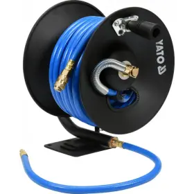 Navíjací bubón s hadicou na stlačený vzduch PVC 15m, priemer 10mm - YT-24240