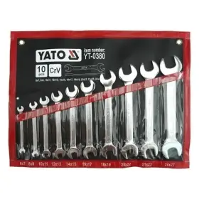 Sada plochých kľúčov 10 ks 6 - 27 mm - YT-0380