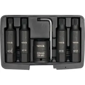 Sada nadstavcov 3/4 "rázové 6 ks M12-M18 viaczubé CrMo - YT-1157