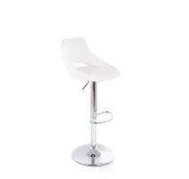 Barová stolička G21 Aletra koženková, prešívaná white