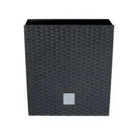 Kvetináč Prosperplast Rato Square antracit 26,5 x 26,5 x 50 cm