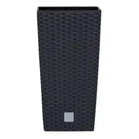 Kvetináč Prosperplast Rato Square antracit 20 x 20 x 37,6 cm