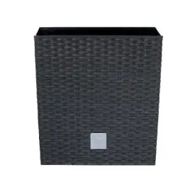 Kvetináč Prosperplast Rato Low antracit, 17 x 17 x 17 cm